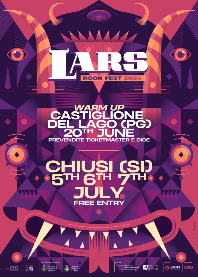 Il Lars Rock Fest 2024, Chiusi, annuncia la line-up completa